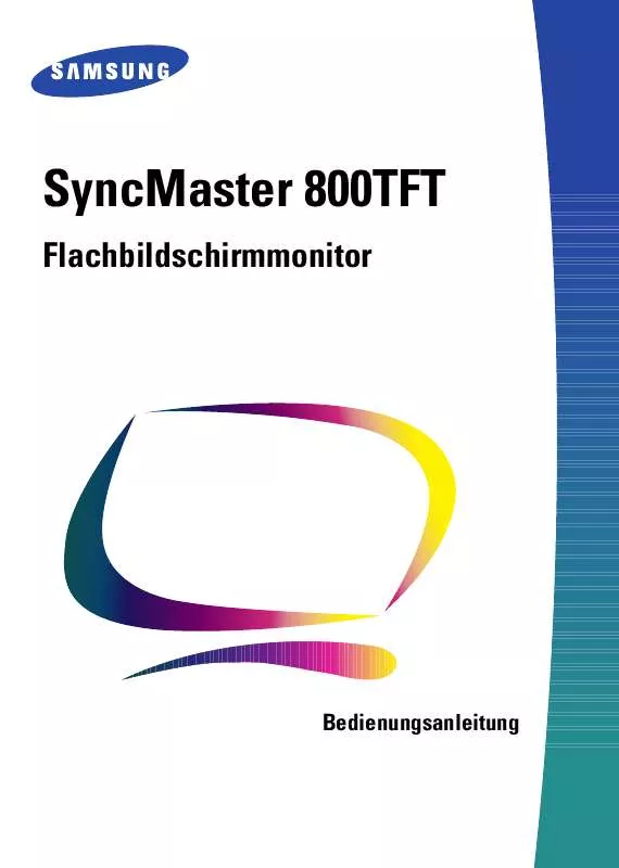 Mode d'emploi SAMSUNG SYNCMASTER 800-TFT