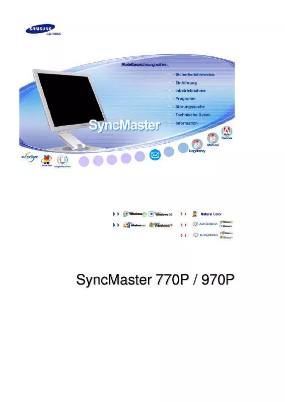 Mode d'emploi SAMSUNG SYNCMASTER 970P
