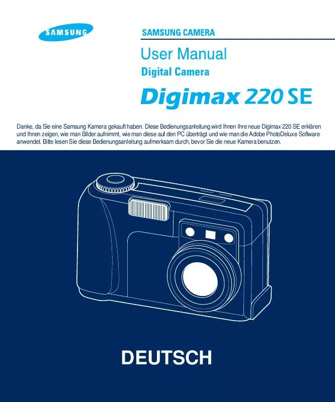 Mode d'emploi SAMSUNG DIGIMAX220 SE