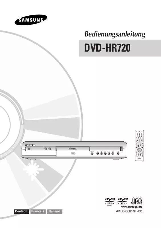 Mode d'emploi SAMSUNG DVD-HR720P
