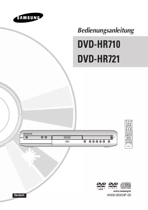Mode d'emploi SAMSUNG DVD-HR721