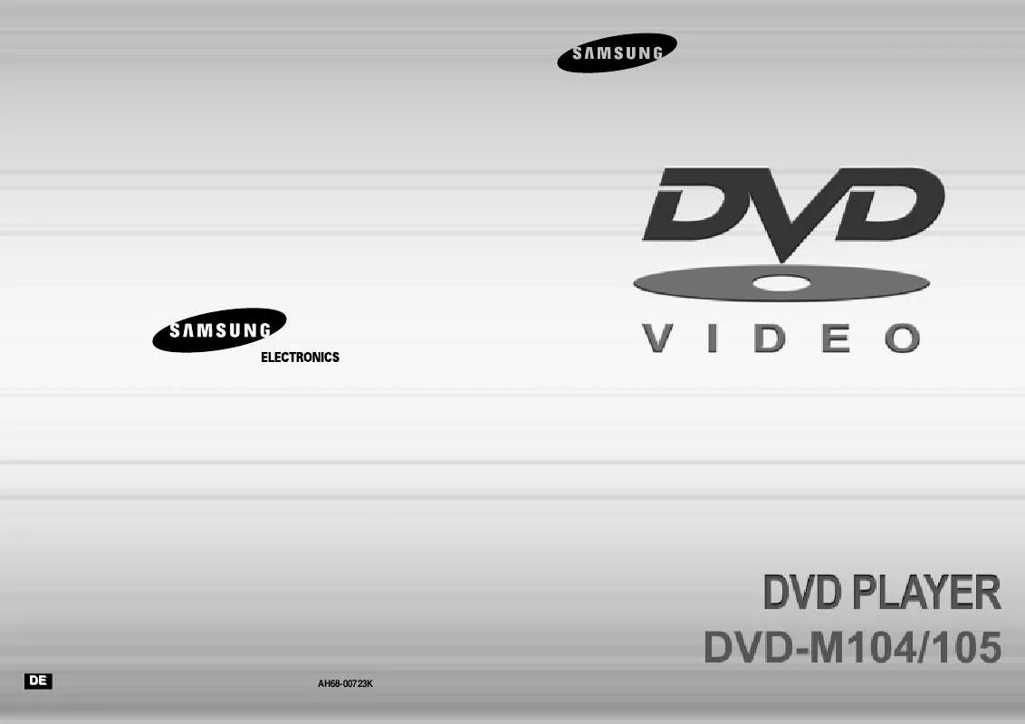 Mode d'emploi SAMSUNG DVD-M105