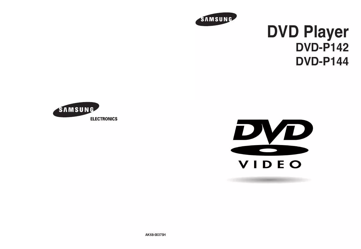 Mode d'emploi SAMSUNG DVD-P144