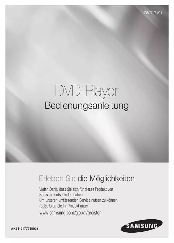 Mode d'emploi SAMSUNG DVD-P390