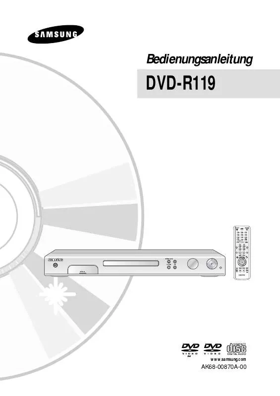 Mode d'emploi SAMSUNG DVD-R119