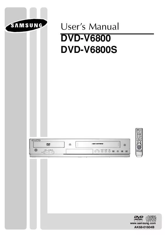 Mode d'emploi SAMSUNG DVD-V6800