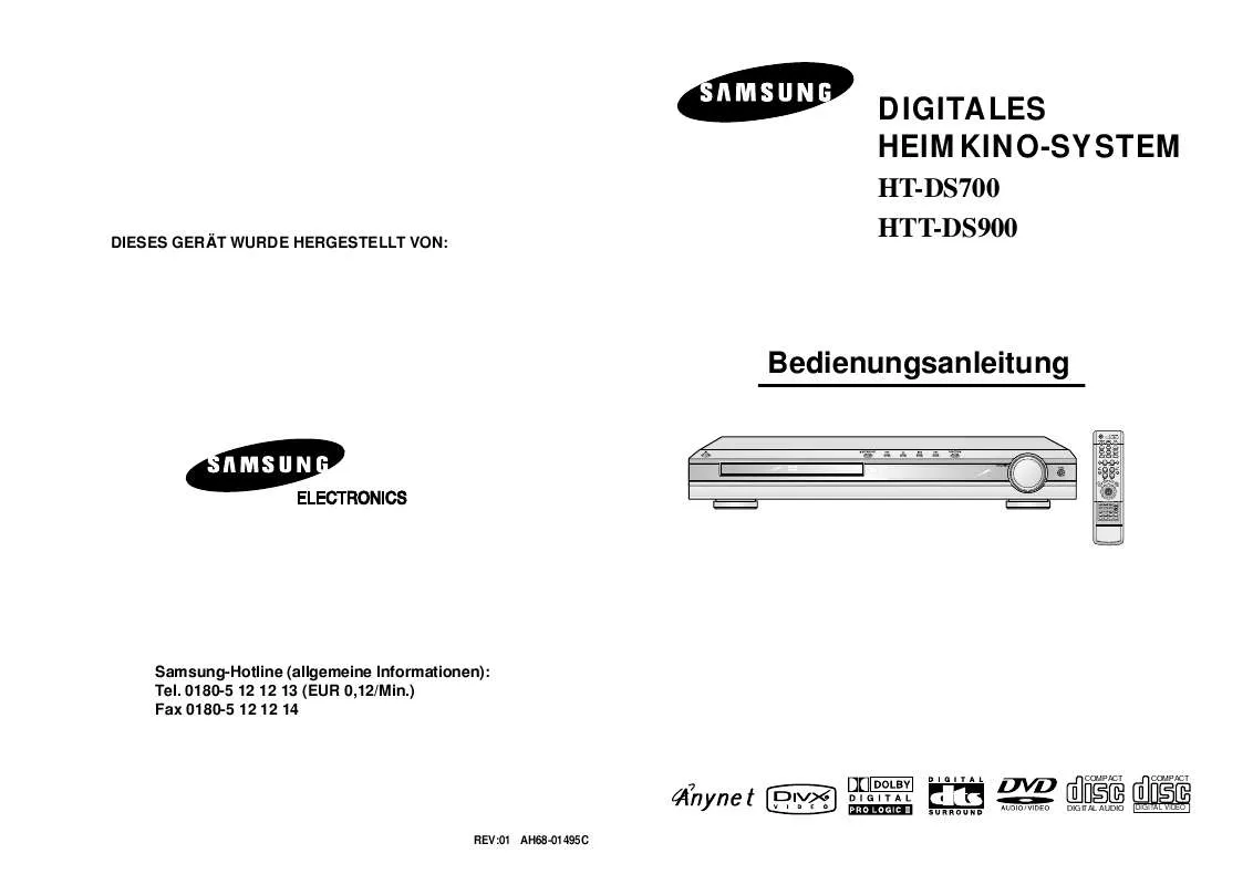 Mode d'emploi SAMSUNG HT-DS900