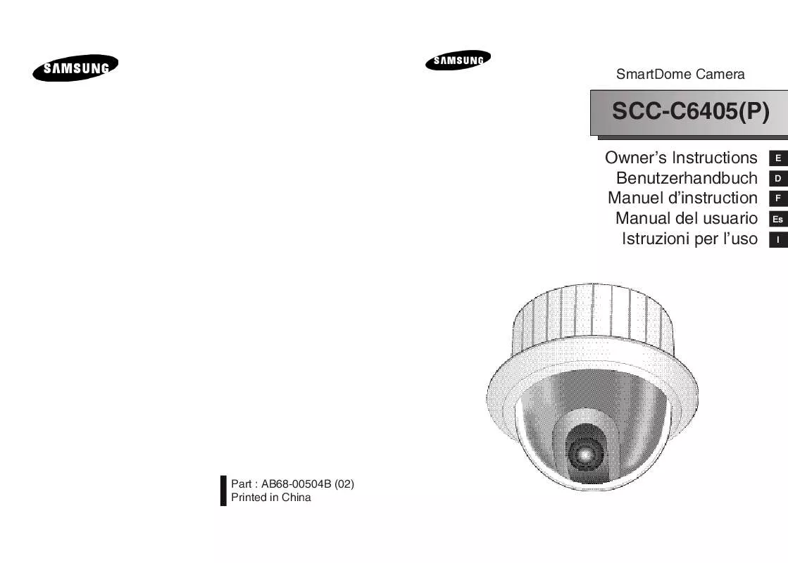 Mode d'emploi SAMSUNG SCC-C6405P