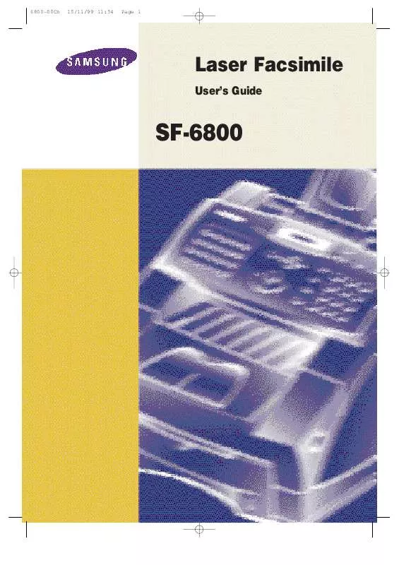 Mode d'emploi SAMSUNG SF-6800P