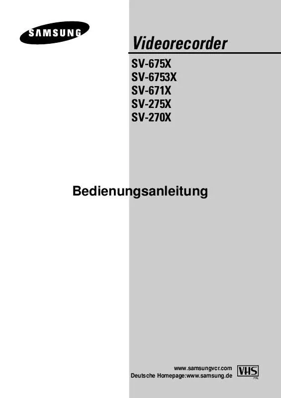 Mode d'emploi SAMSUNG SV-6753X