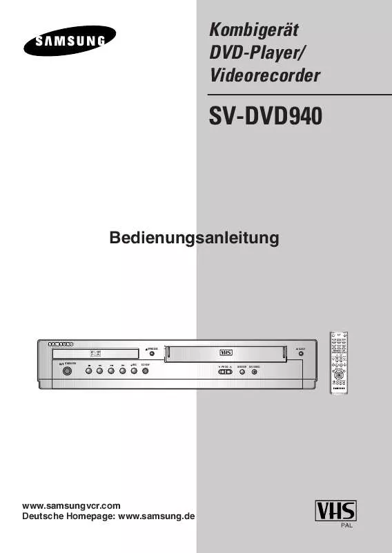 Mode d'emploi SAMSUNG SV-DVD940