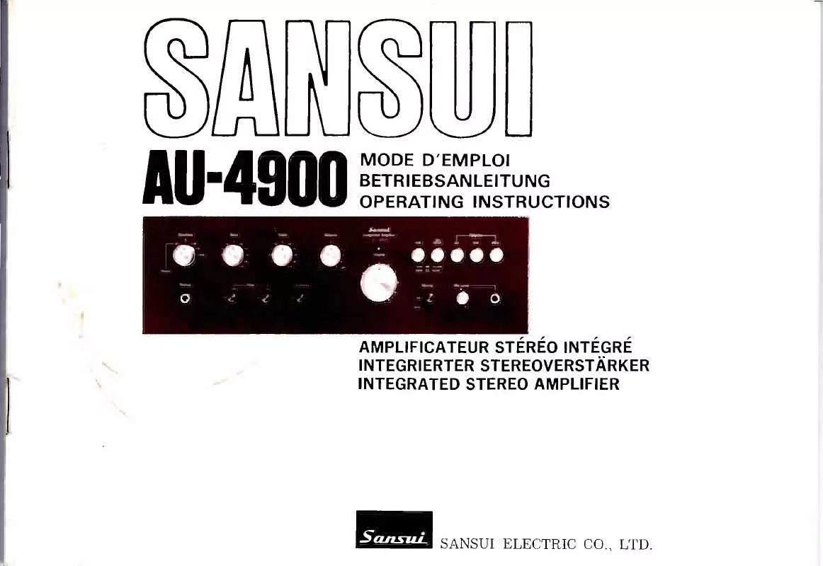 Mode d'emploi SANSUI AU-4900