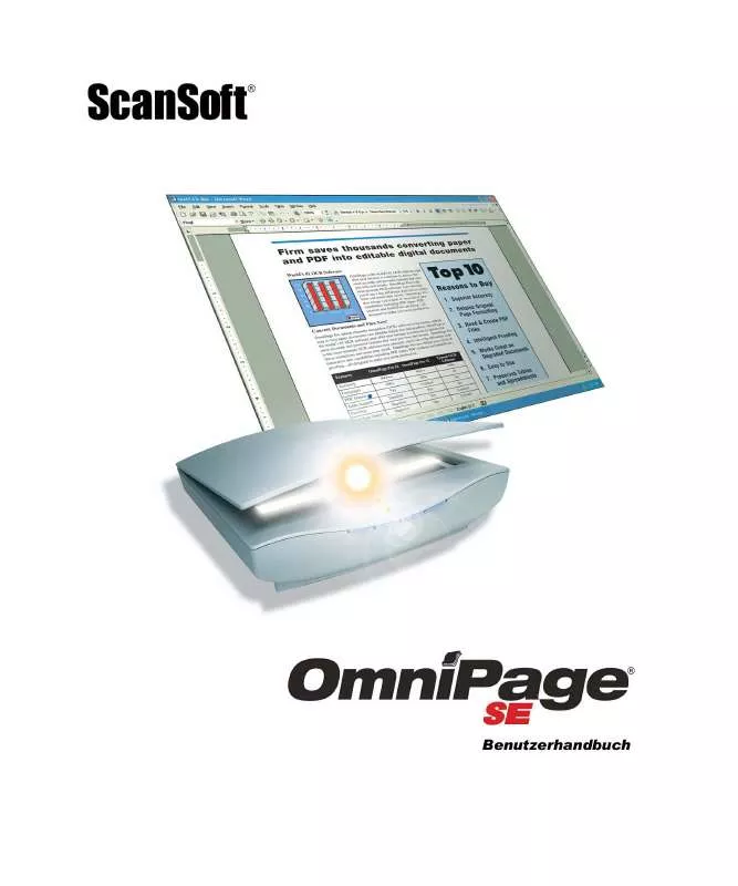 Mode d'emploi SCANSOFT OMNIPAGE SE