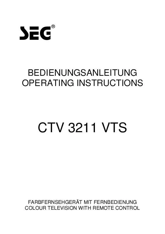 Mode d'emploi SEG CTV 3211 VTS