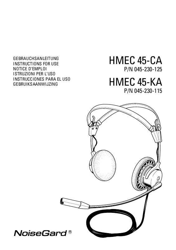 Mode d'emploi SENNHEISER HMEC 45-KA