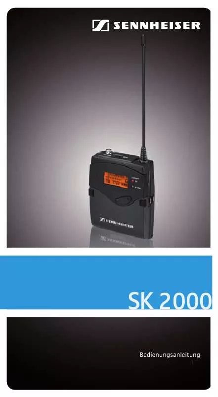 Mode d'emploi SENNHEISER SK 2000