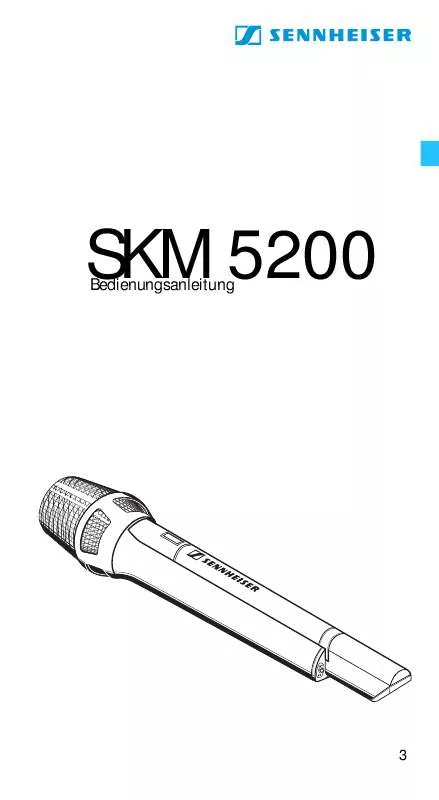 Mode d'emploi SENNHEISER SKM 5200
