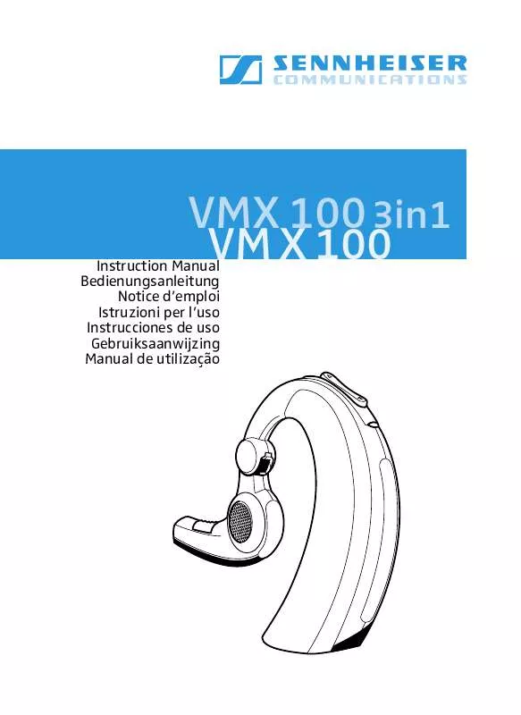 Mode d'emploi SENNHEISER VMX 100