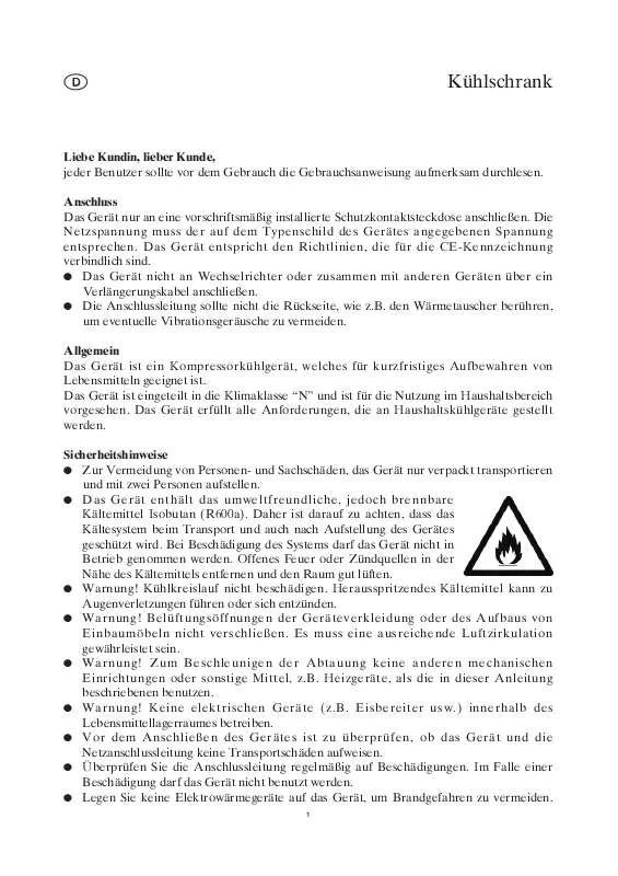 Mode d'emploi SEVERIN TISCHKÜHLSCHRANK KS 9812 WEIß