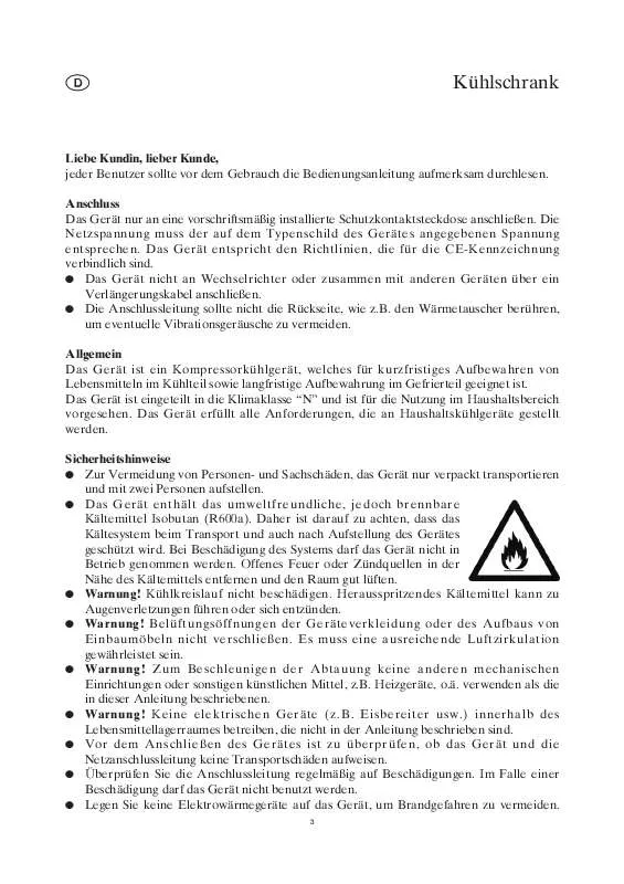 Mode d'emploi SEVERIN TISCHKÜHLSCHRANK KS 9893