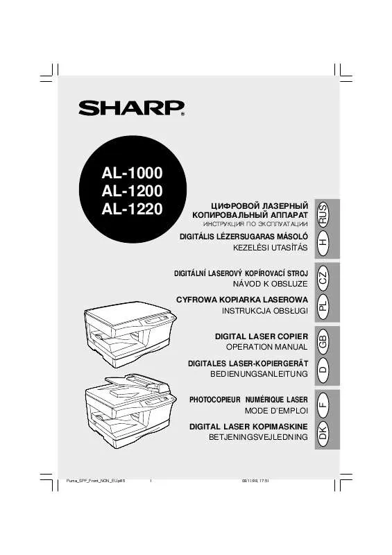 Mode d'emploi SHARP AL-1200