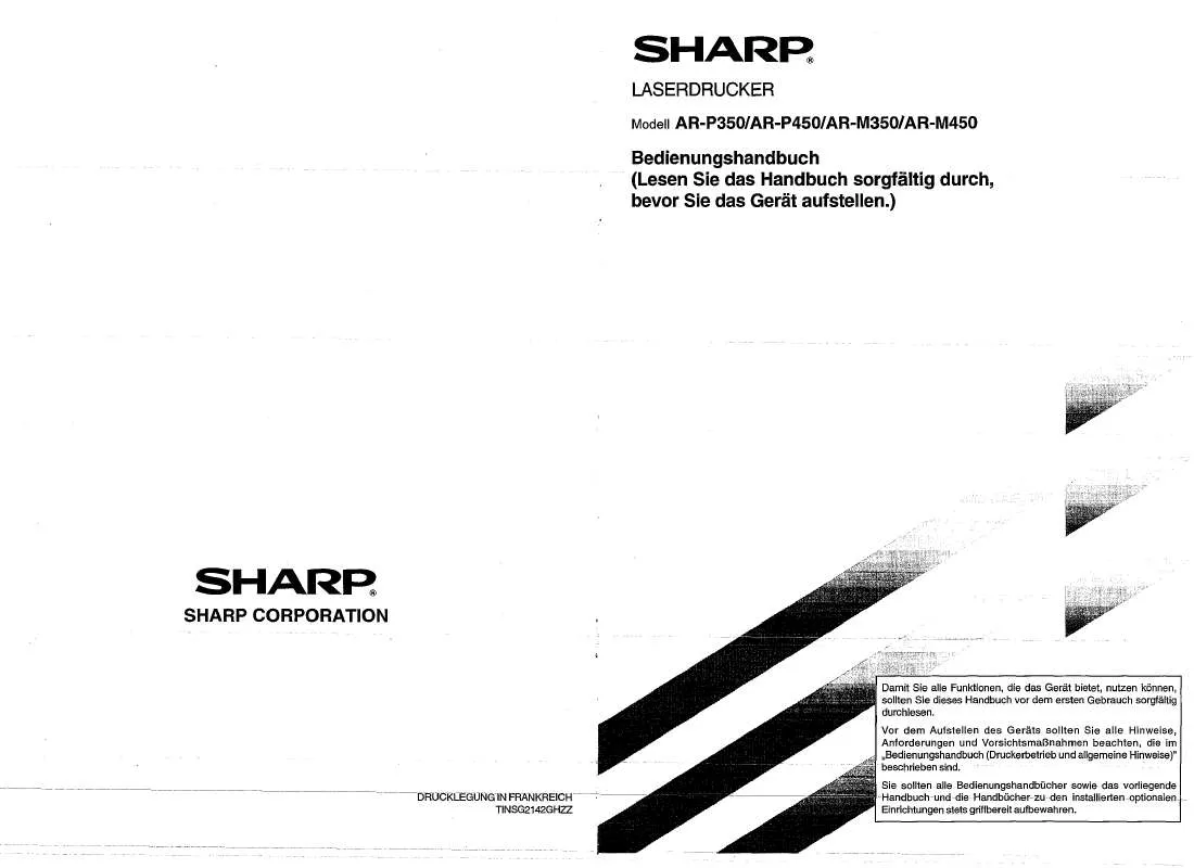 Mode d'emploi SHARP AR-P450