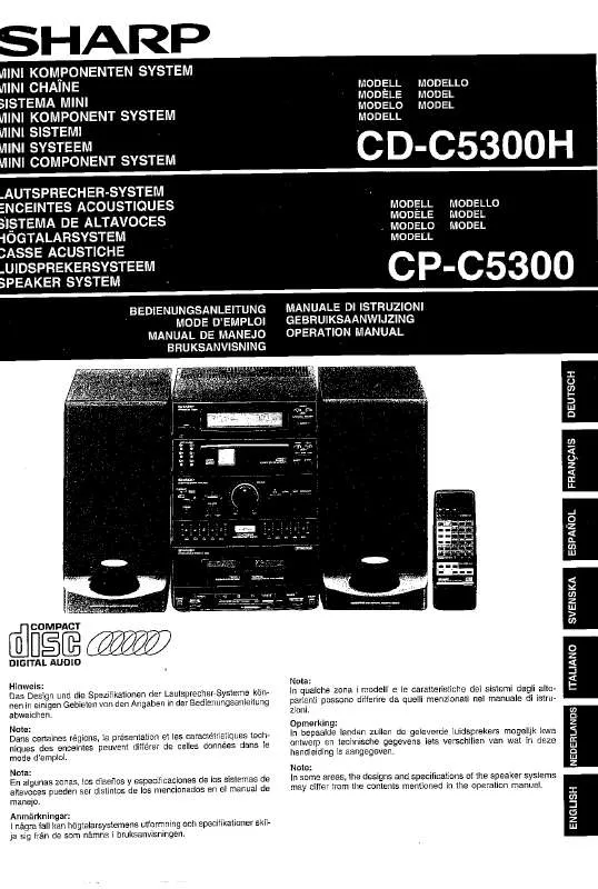 Mode d'emploi SHARP CD-C5300H