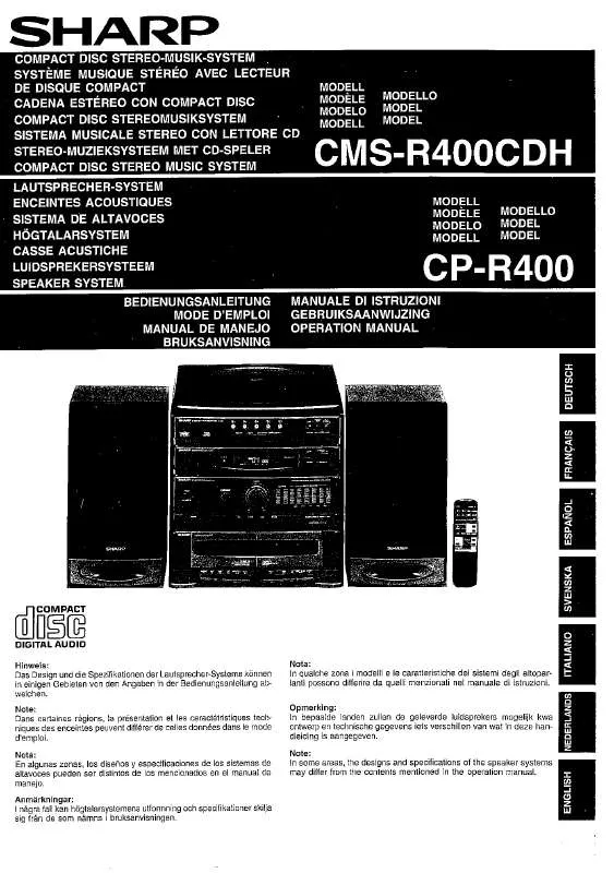 Mode d'emploi SHARP CMS-R400CDH