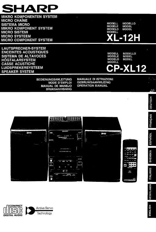 Mode d'emploi SHARP CP-XL12