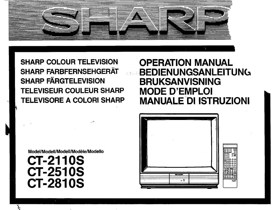 Mode d'emploi SHARP CT-2510S