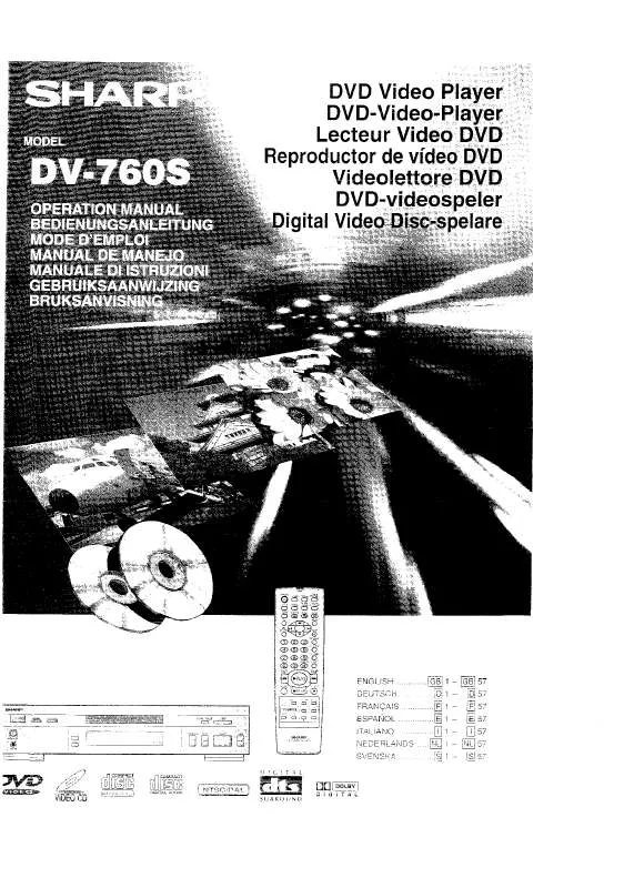 Mode d'emploi SHARP DV-760S