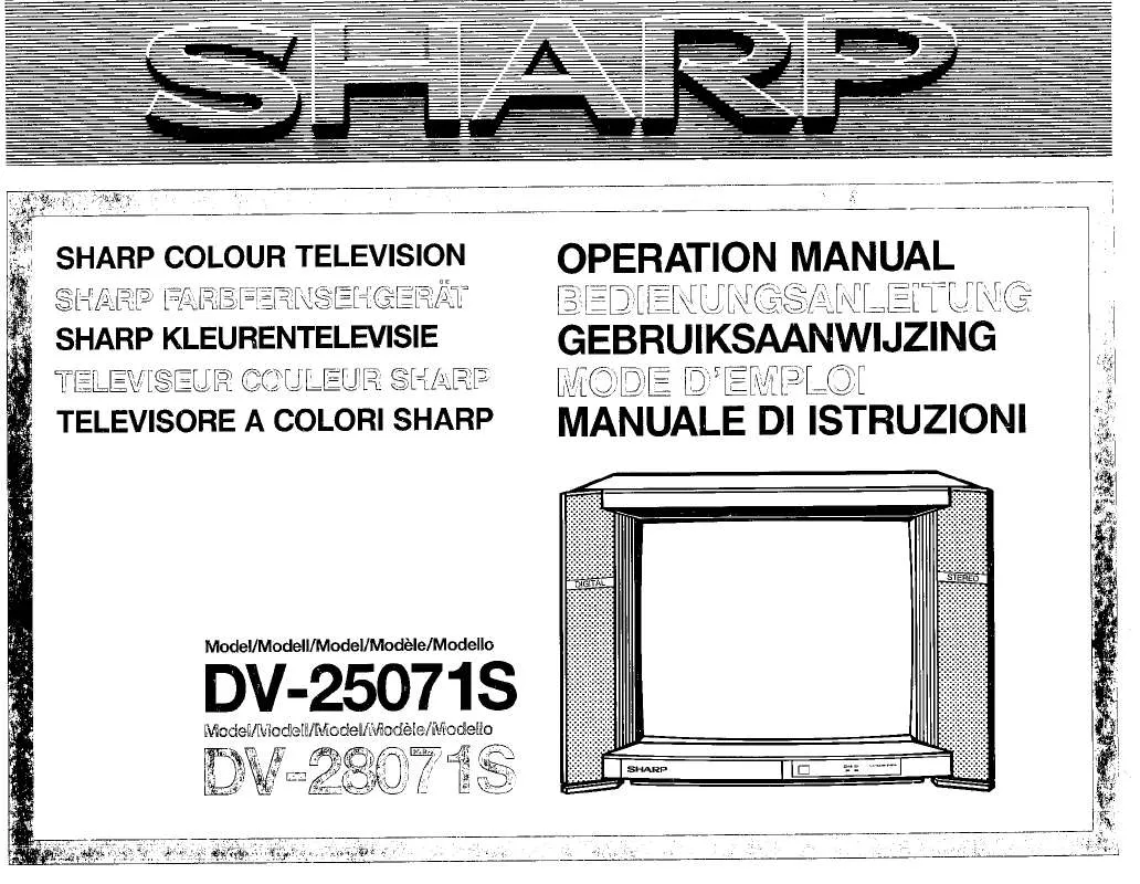 Mode d'emploi SHARP DV-25071S