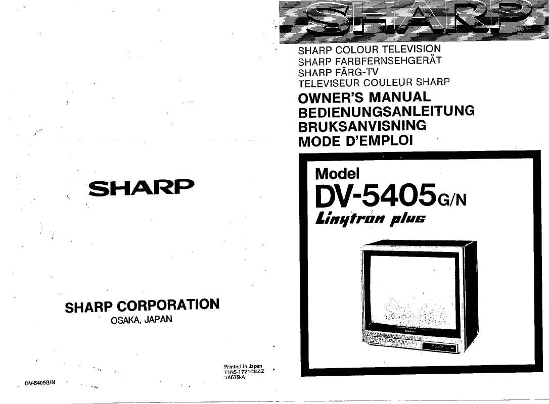 Mode d'emploi SHARP DV-5405