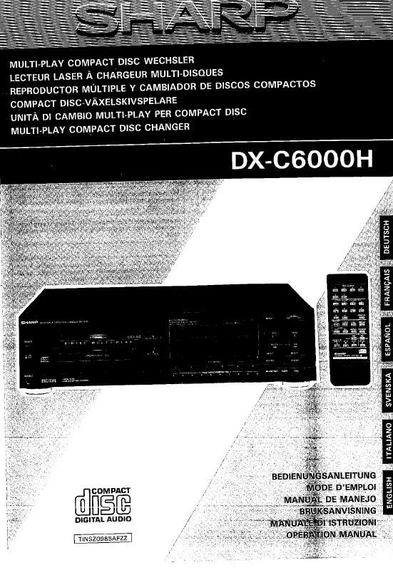 Mode d'emploi SHARP DX-C6000H