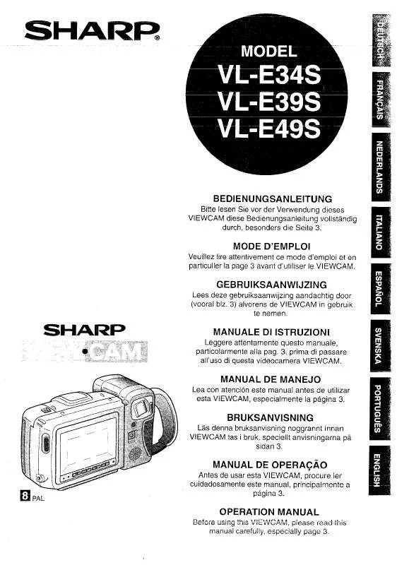 Mode d'emploi SHARP E39S