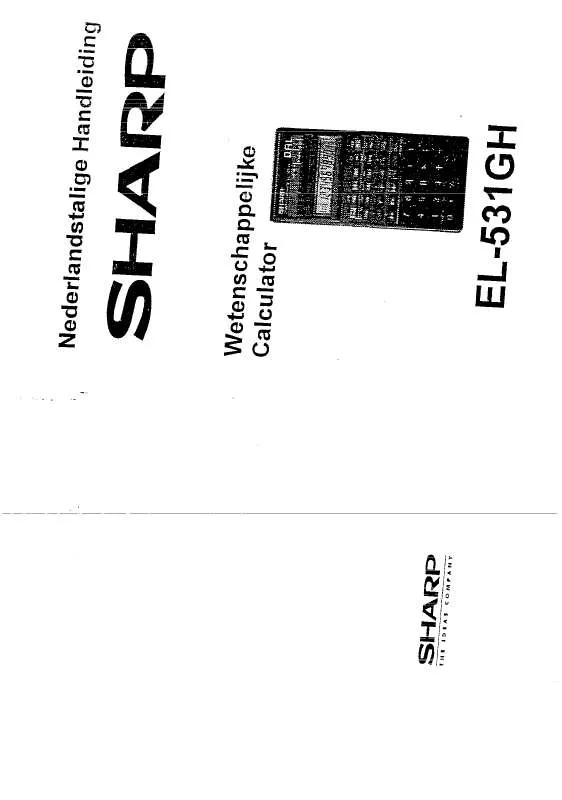 Mode d'emploi SHARP EL-531GH