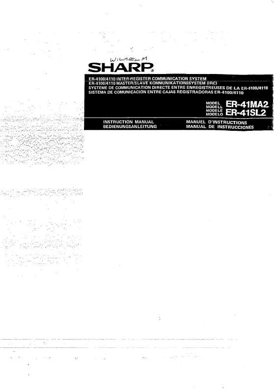Mode d'emploi SHARP ER-41MA2/SL2
