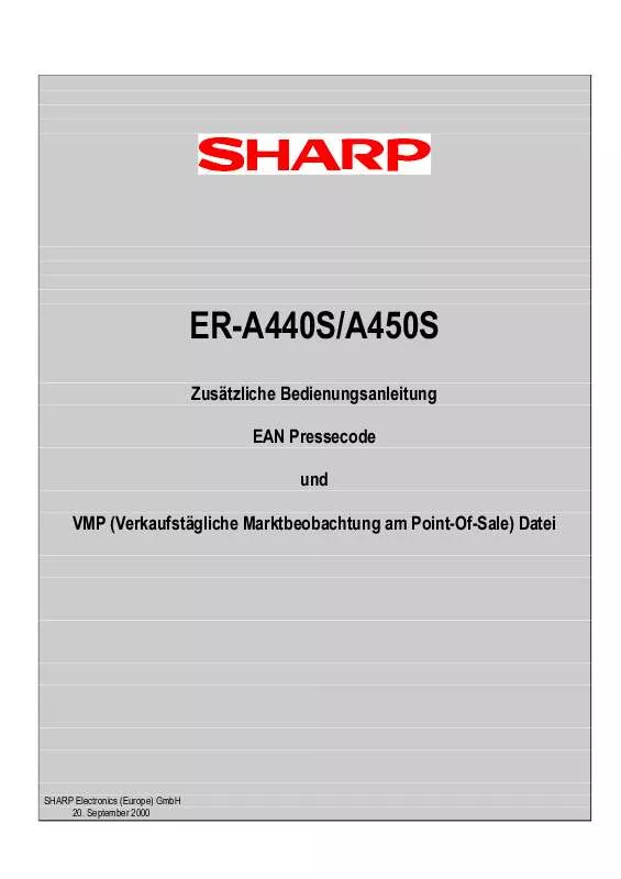 Mode d'emploi SHARP ER-A440S/A450S