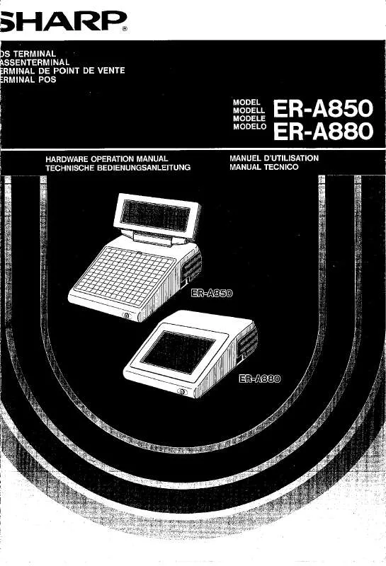 Mode d'emploi SHARP ER-A850/A880
