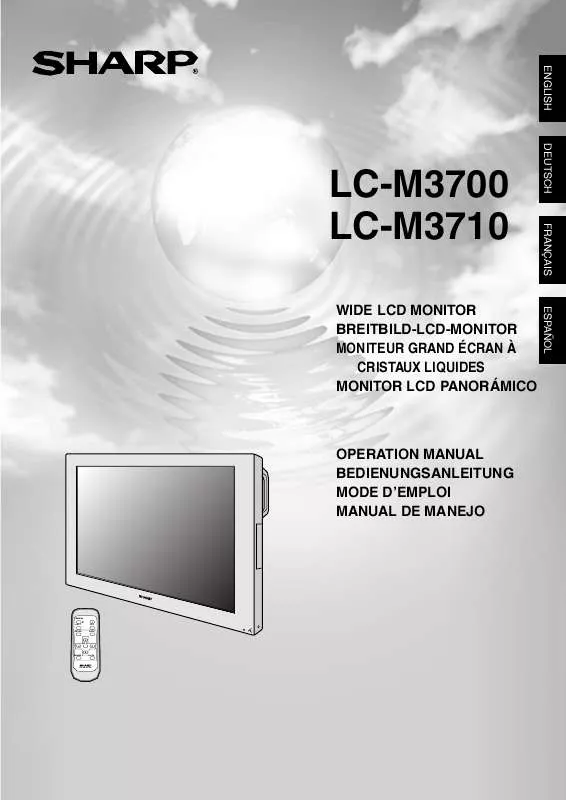 Mode d'emploi SHARP LC-M3700