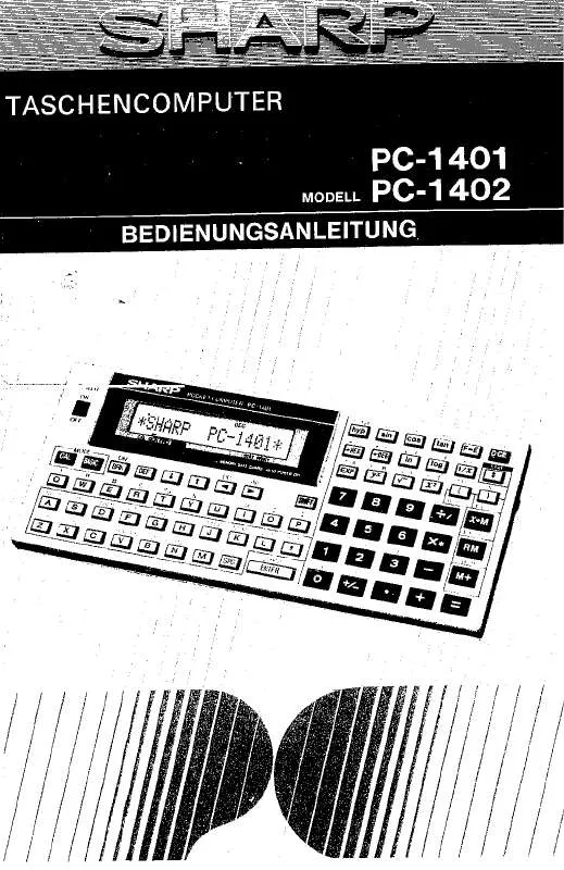 Mode d'emploi SHARP PC-1402