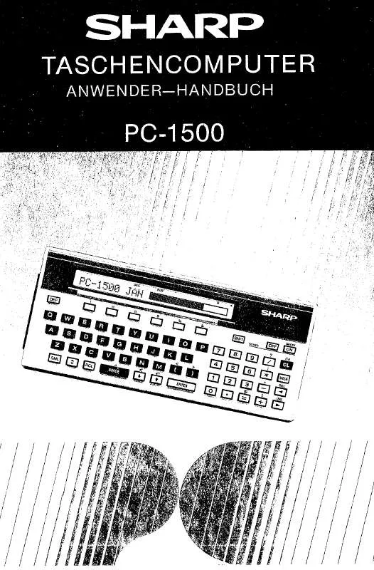 Mode d'emploi SHARP PC-1500