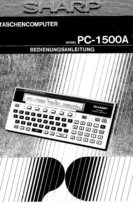 Mode d'emploi SHARP PC-1500A