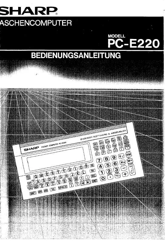 Mode d'emploi SHARP PC-E220