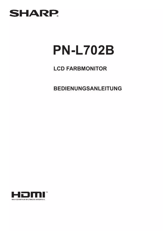 Mode d'emploi SHARP PN-L702B