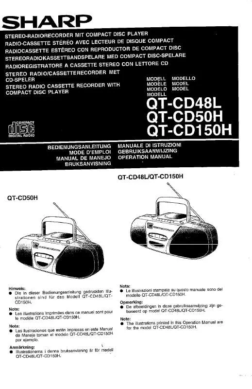 Mode d'emploi SHARP QT-CD48L