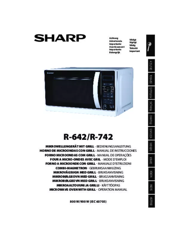 Mode d'emploi SHARP R 642 & R-642,MV