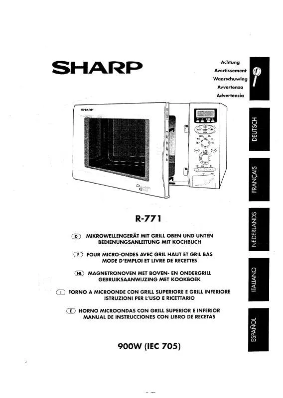 Mode d'emploi SHARP R-771