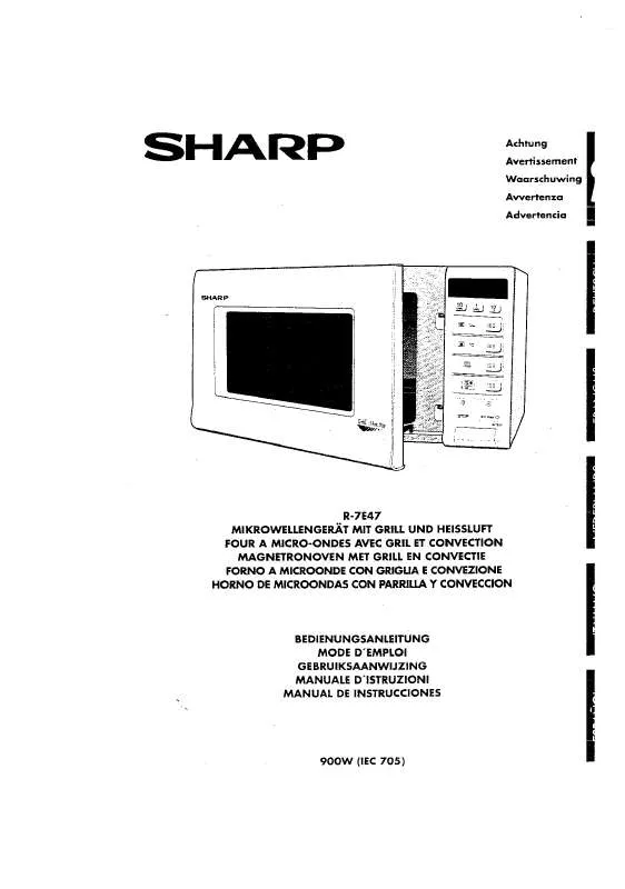 Mode d'emploi SHARP R-7E47