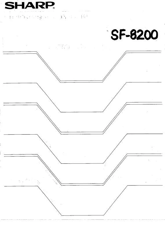 Mode d'emploi SHARP SF-8200
